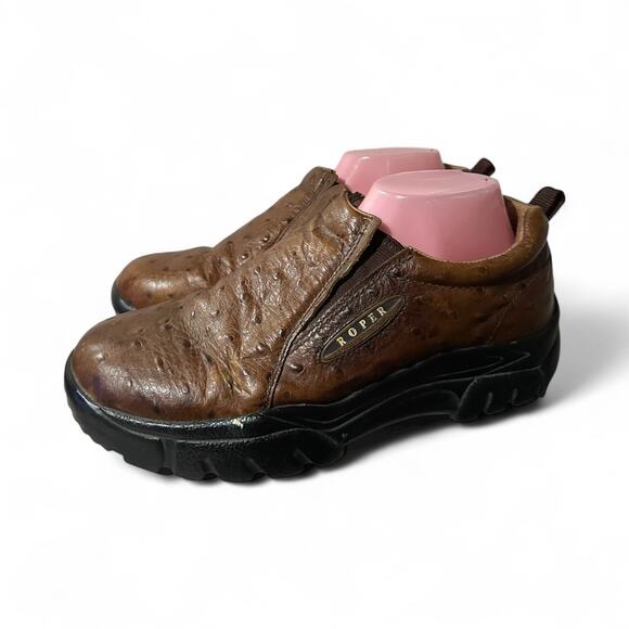 Roper Performance Mens 9.5 Slip On Shoes Leather Comfortable Outdoor - Picture 1 of 8